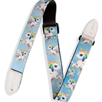 Levys MPJR005 Levy’s 1 1/2"" Wide Kids Guitar Strap With Flying Unicorn Design