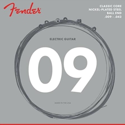 0730255403 Fender Classic Core Electric Guitar Strings, 255L, Nickel-Plated Steel, Ball Ends (.009-.042)